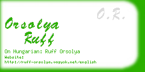 orsolya ruff business card